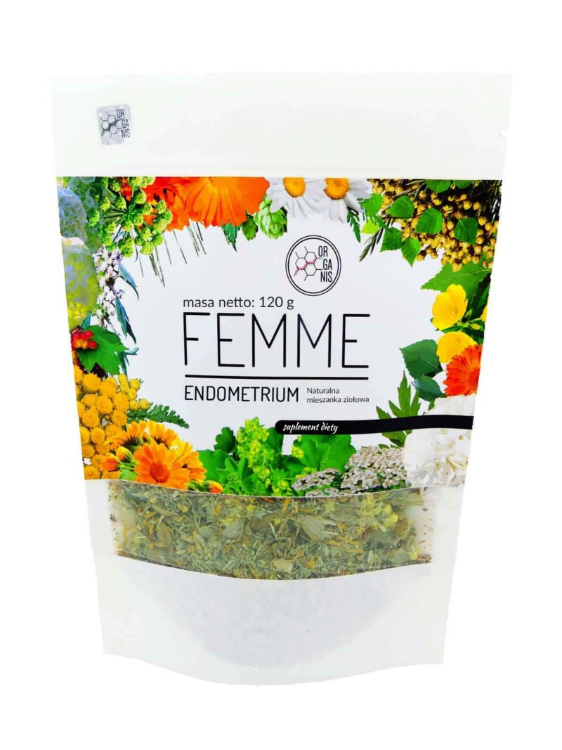 Organis_pl_femme_femme_mieszanka_naturalna_grafika ENDOMETRIUM | FEMME 100g - Naturalna Mieszanka Ziołowa - 15 składników - obrazek 1