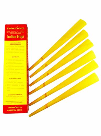 Ziołowe świece Konchy Indian Hopi 30cm do świecowania uszu
