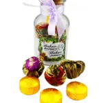 Herbata Kwitnąca + Prasowana Zestaw 6 sztuk w szklanej butelce