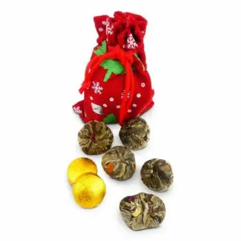 Herbata Kwitnąca 5 sztuk + 2 sztuki prasowanej w lnianym woreczku - różne wzory