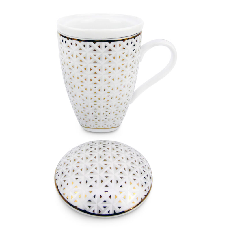 Kubek ceramiczny z BOGUCIC - stylowy zaparzacz do ziół - obrazek 3