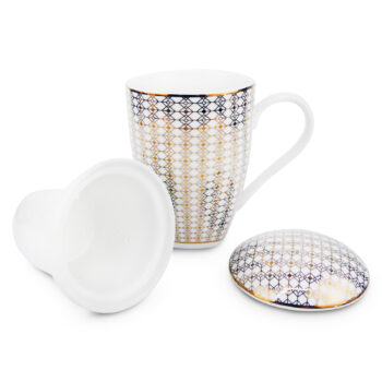 Kubek ceramiczny z BOGUCIC - stylowy zaparzacz do ziół - obrazek 2