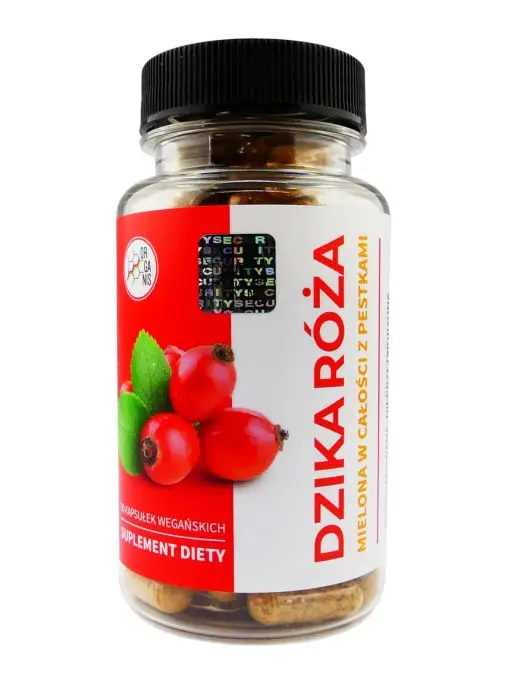 DZIKA RÓŻA NIEPRZETWORZONY CAŁY OWOC - 90 KAPSUŁEK