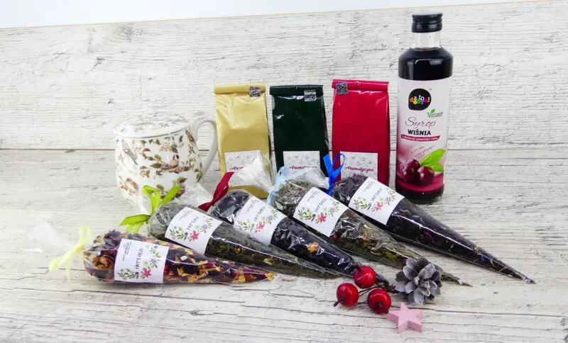 Kosz prezentowy Kawowo-Herbaciany - obrazek 2