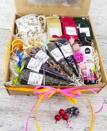 Kosz prezentowy Kawowo-Herbaciany