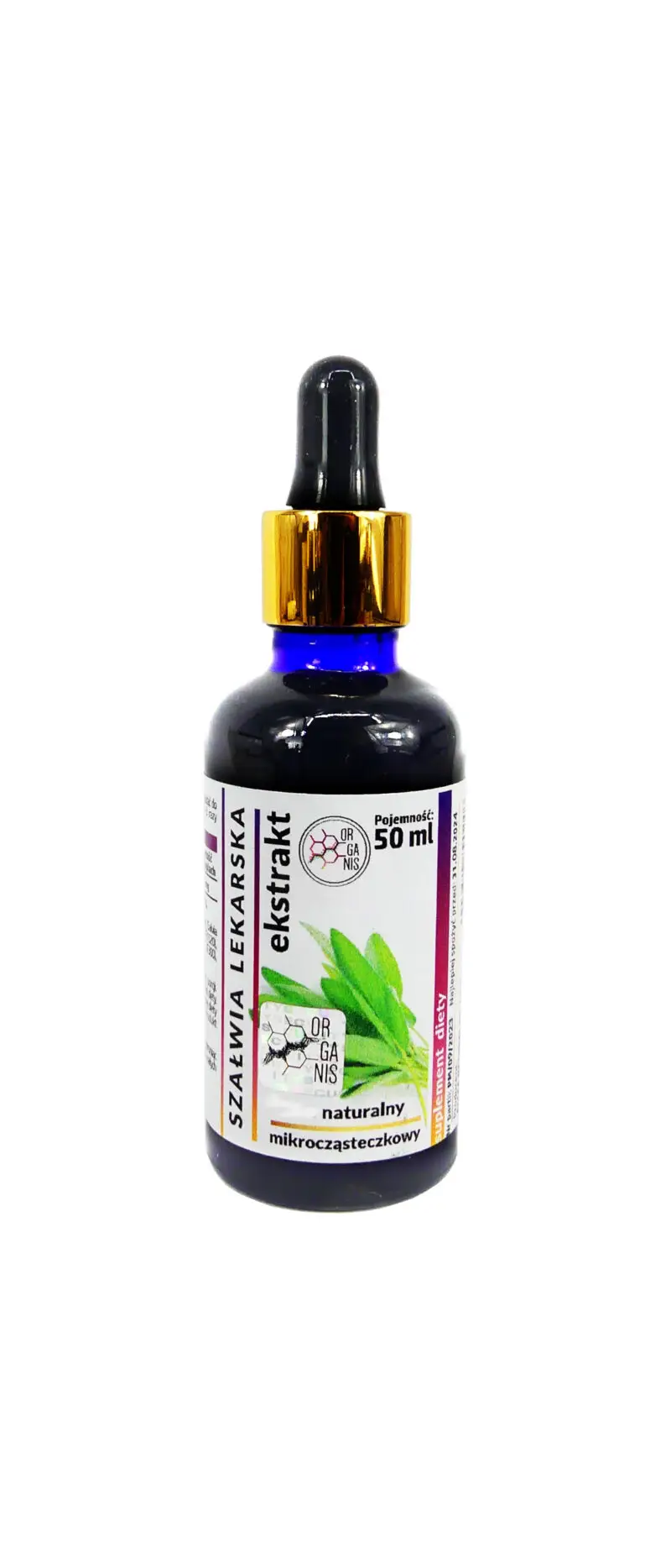 SZAŁWIA LEKARSKA WYCIĄG Mikrocząsteczkowy 50ml płynny krople ekstrakt - obrazek 1