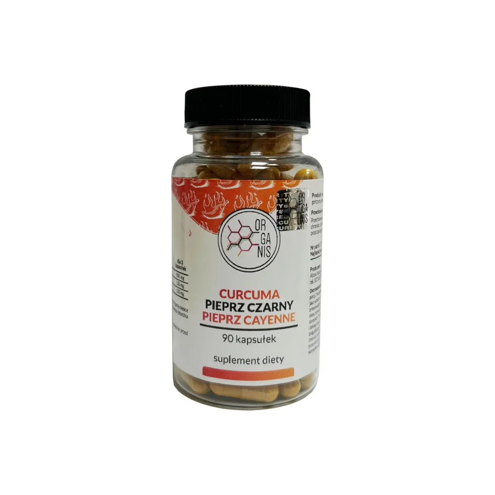 CURCUMA, PIEPRZ CZARNY I PIEPRZ CAYENNE - 390 mg - 90 kapsułek - obrazek 1