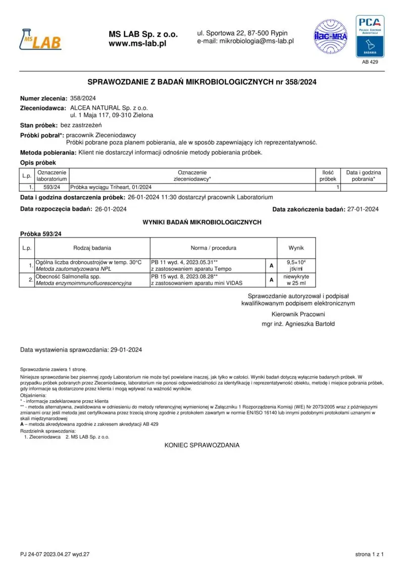 TRIHEART | trójglicerydy wyciąg mikrocząsteczkowy 100 ml - obrazek 2