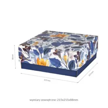 Kartonowe pudełko na prezent z wzorzystym wieczkiem - obrazek 2