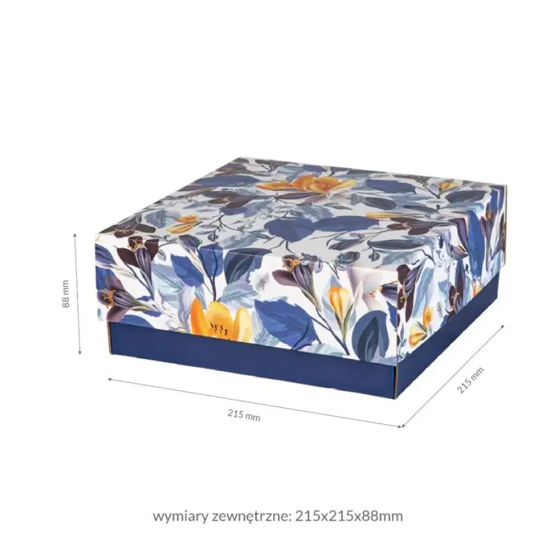 Kartonowe pudełko na prezent z wzorzystym wieczkiem - obrazek 2