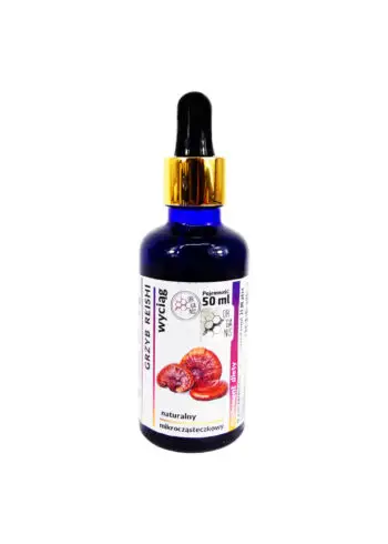 Grzyb Grzybek Reishi WYCIĄG Mikrocząsteczkowy 50ml krople ekstrakt