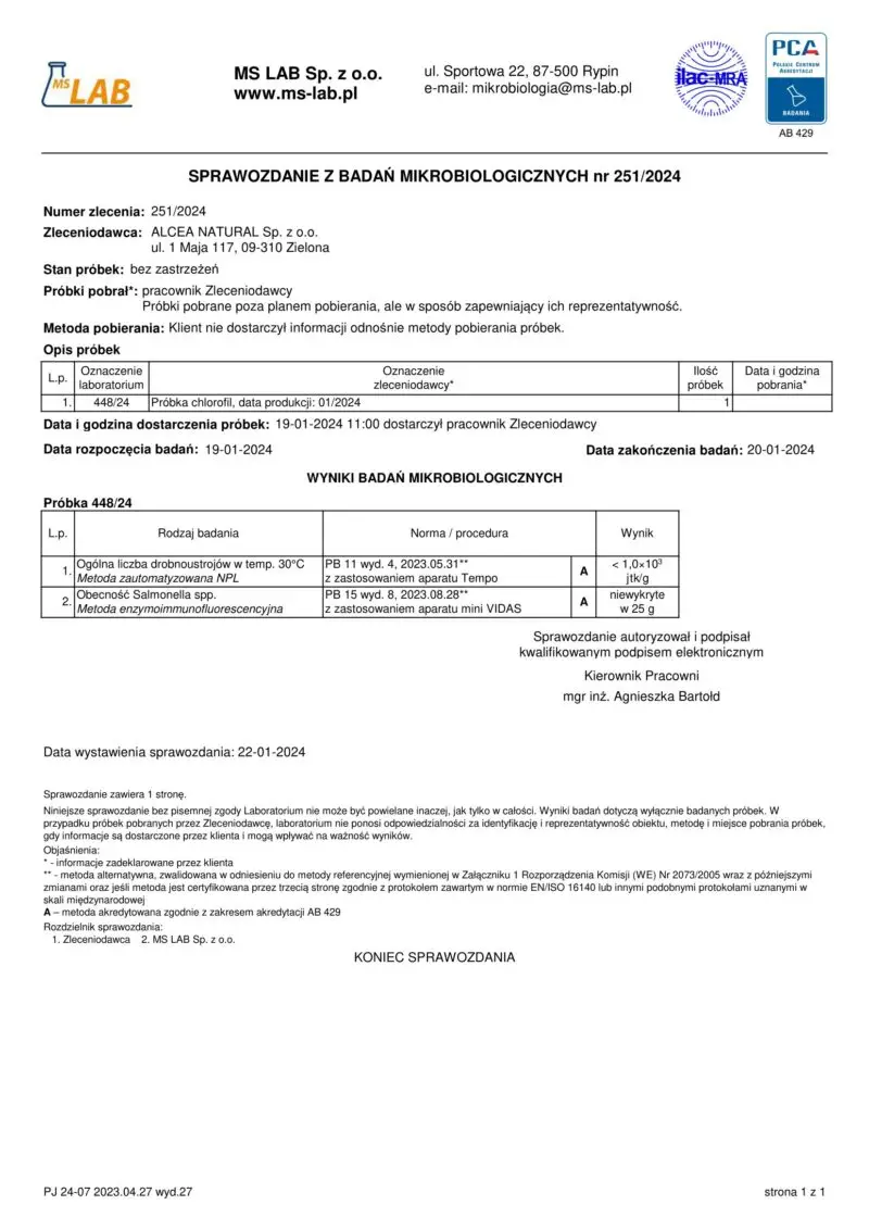 CHLOROFIL BESTSELLER w płynie 500ml - szklana butelka - obrazek 2