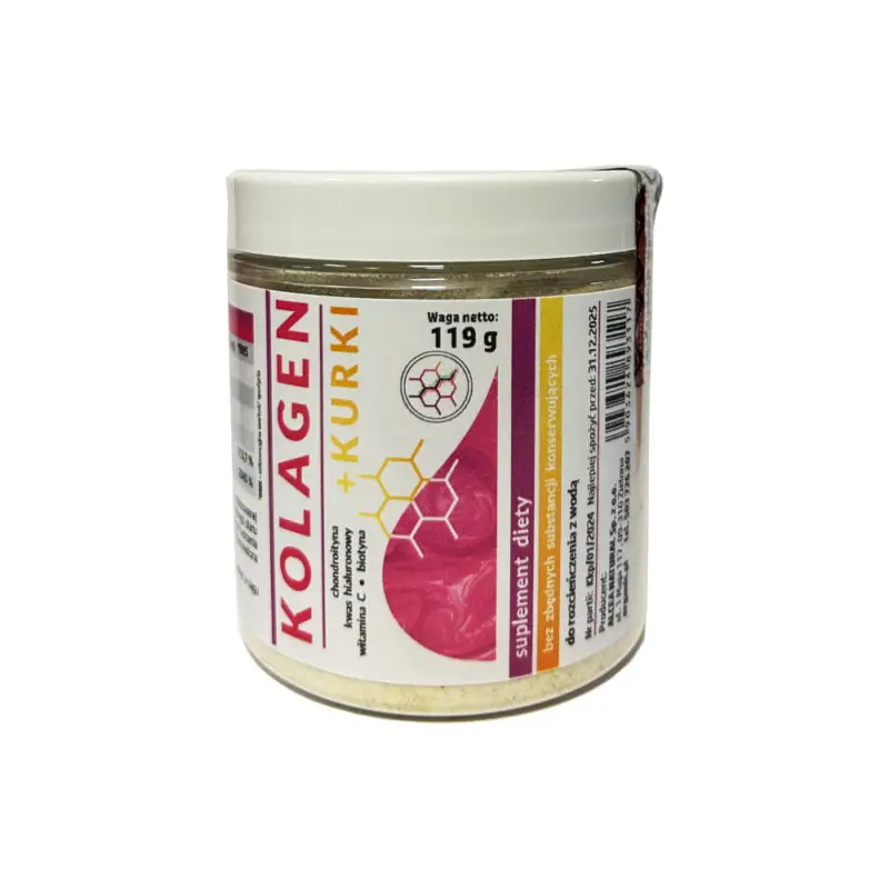 KOLAGEN z KURKAMI (+ chondroityna, witamina C, kwas hialuronowy i biotyna)