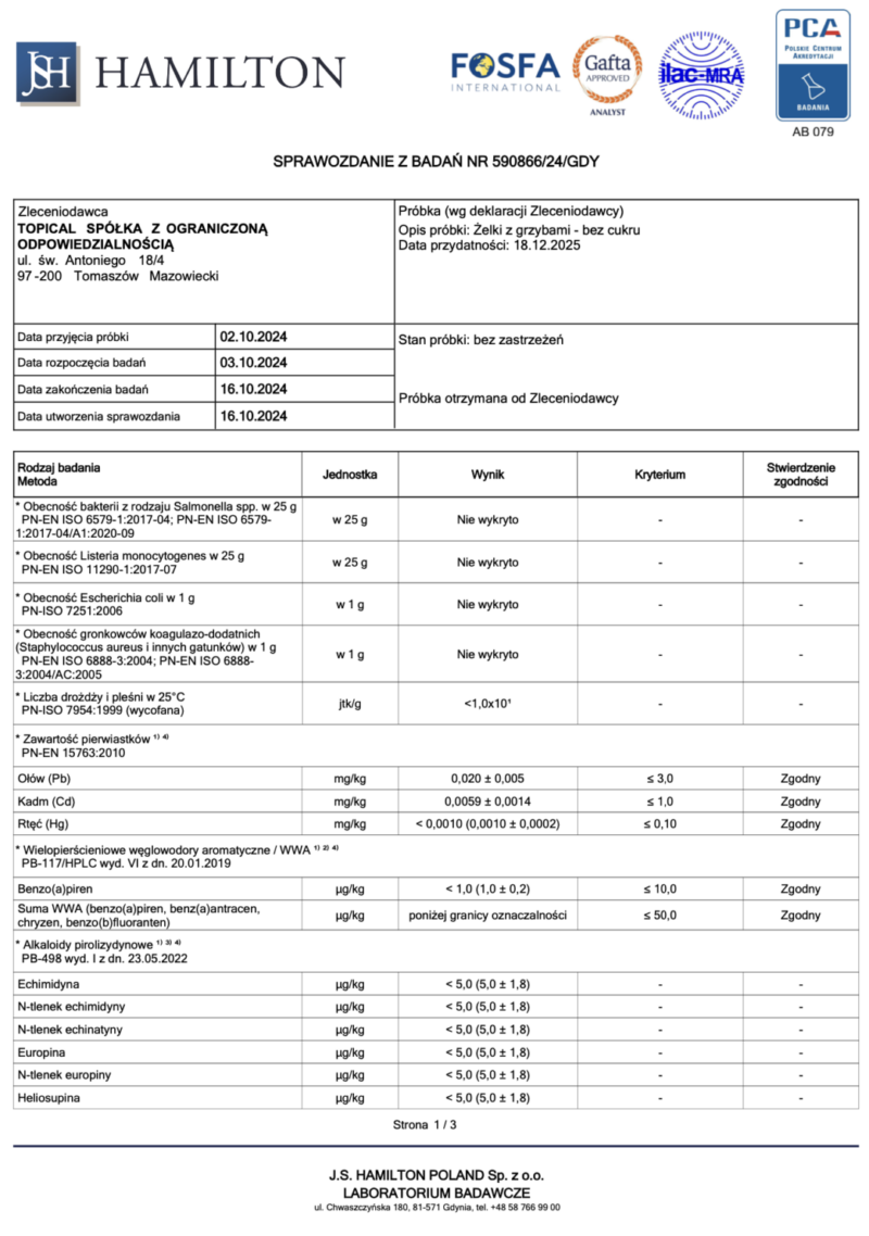Żelki z grzybami TOPICAL - 30 szt - obrazek 2